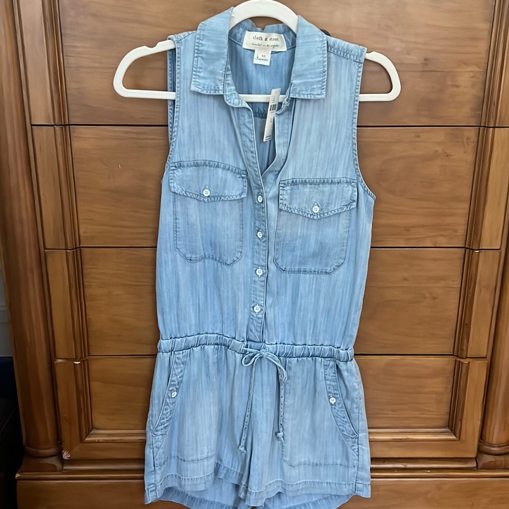 Cloth and Stone Chambray Romper